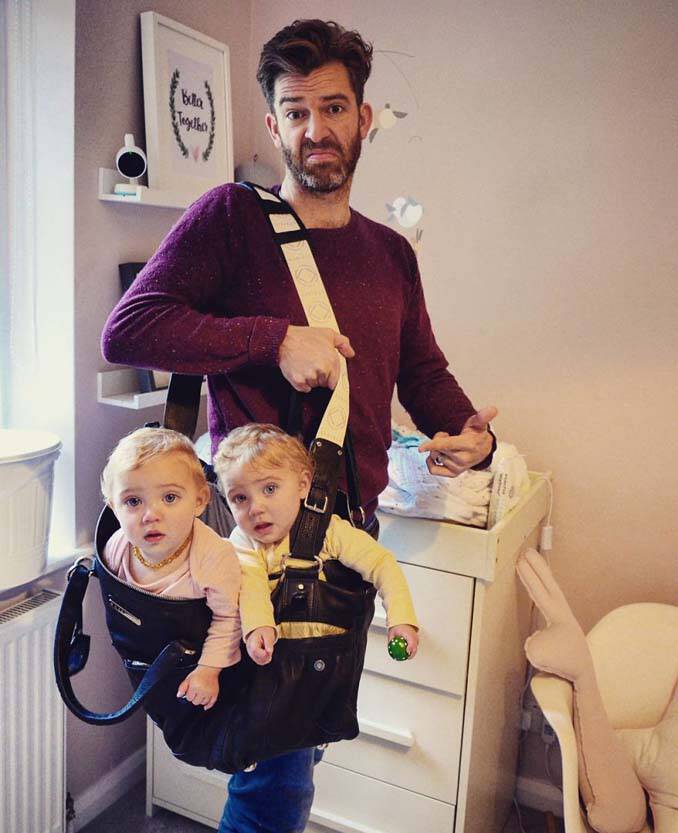 Πατέρας 4 κοριτσιών κατακτά το Instagram με τις τρελές φωτογραφίες της καθημερινότητας του (6)