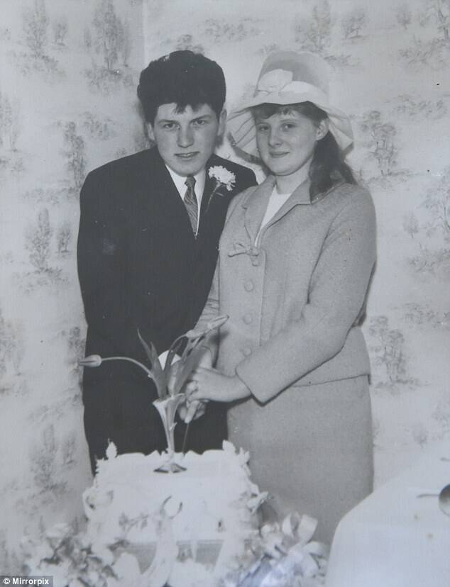 Mr Lormier, who is registered blind, spent the past two years caring for his wife every day (the couple pictured on their wedding day in May 1965)