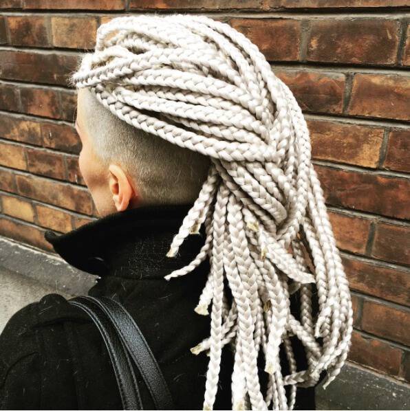 With white hair, almost any hair style is taken to the next level. 