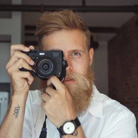 The German man lives in New York. He works as a creative director and head designer at Spotify.