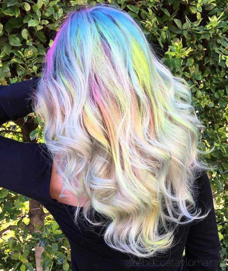 Redken colorist Chiala Marvici is the creator of this method. She explained in an interview that the process is very similar to screen printing. 
