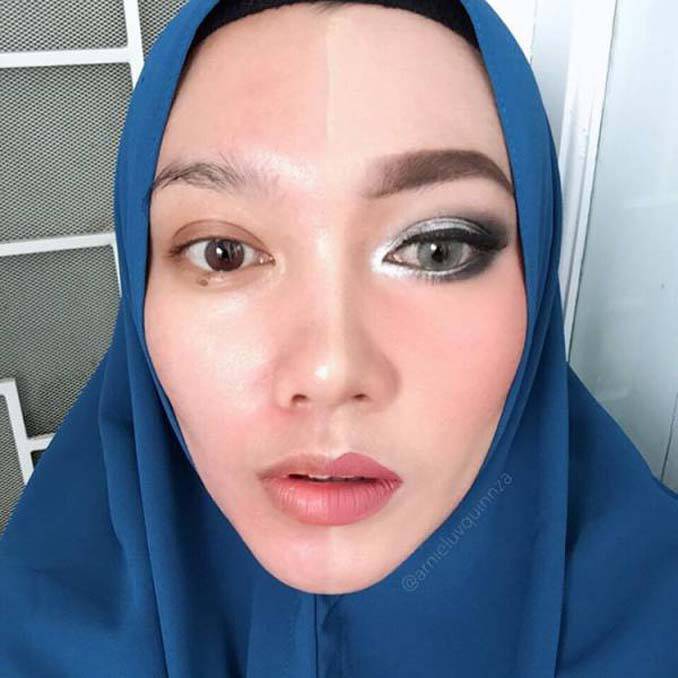 Make up artist ξεκίνησε μια πρόκληση που δείχνει την ομορφιά των γυναικών πριν και μετά το μακιγιάζ (14)