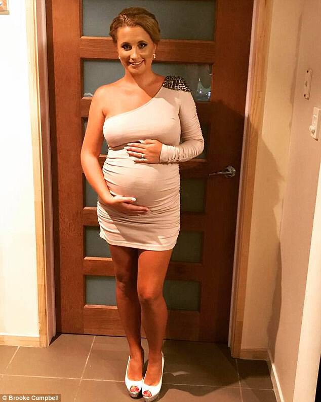 The 27-year-old mother showing off her glowing baby bump weeks before the tragic news