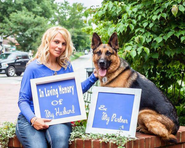 The police department held a formal retirement ceremony for the loyal K-9, whose only duty now is to love and protect his owner's wife.