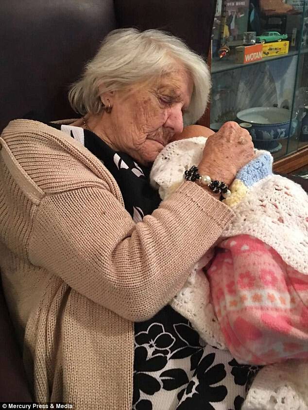 Whenever her family go to see Jessie at her nursing home she is cuddling the doll in her arms 