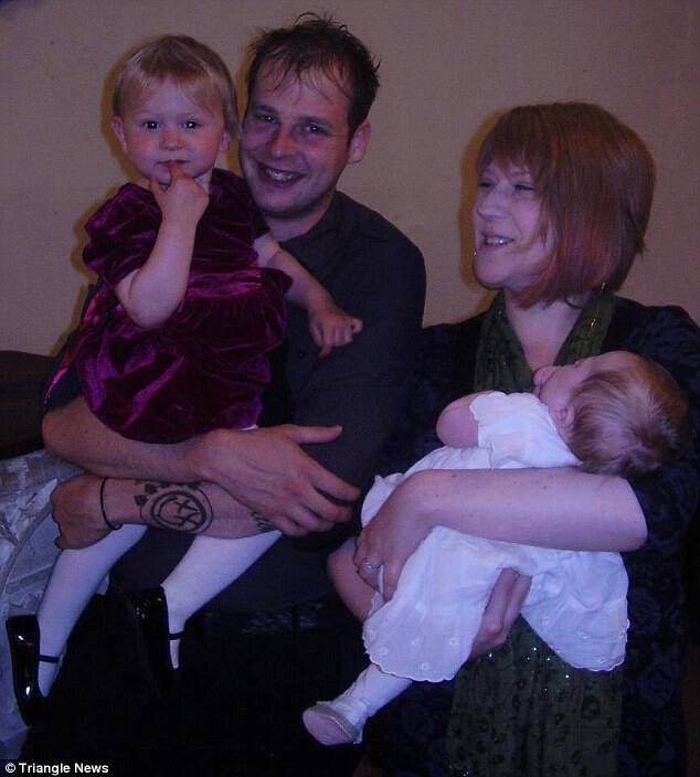 Pregnant Hayley Martin has known from her 20-week scan that the child she is carrying will die during labour or moments after birth, pictured here with husband Scott with daughters Kiowa (7) and Layla (5)