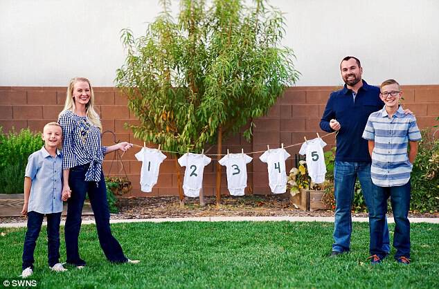 Five: A husband and wife who spent five years trying to have a baby, discovered they're expecting quintuplets