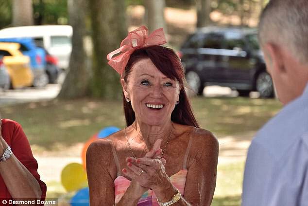 Her face says it all: An Alzheimer’s patient has married his adoring wife of 34 years Linda Joyce (pictured) for a second time in a heartfelt ceremony that was 'meant to be'.