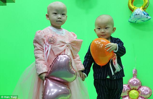 The two children, both two years old,Â suffer from leukaemia and are waiting for transplants