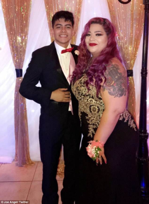 Good son! Joe Moreno from Corpus Christi, Texas took his mother Vanessa to his senior prom last weekend