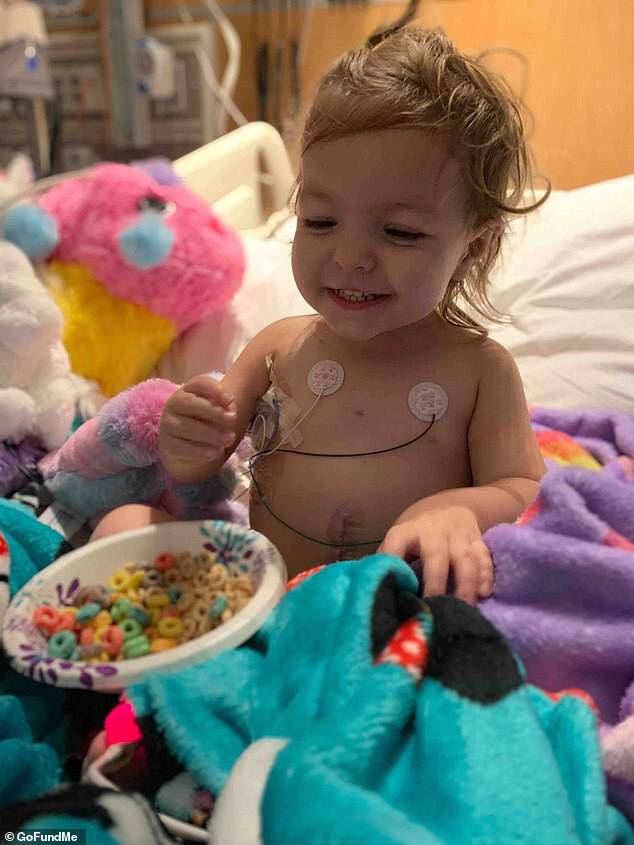McKenna 'Kenni' Shea Xydias was diagnosed with ovarian yolk sac tumor on February 15 after developing a 103F fever and a bloated belly