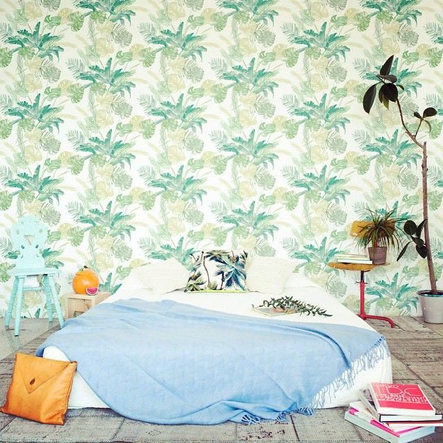 Modern Interiors Design : laracostafreda tropical tapestry illustration via ad germany.jpg